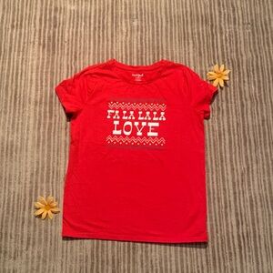 Cat & Jack Red 'Fa La La Love' T-Shirt